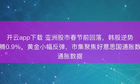 开云app下载 亚洲股市春节前回落，韩股逆势飞腾0.9%，黄金小幅反弹，市集聚焦好意思国通胀数据